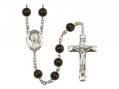  St. David of Wales Centre Rosary w/Black Onyx Beads 