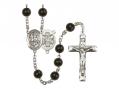  St. George/EMT Centre Rosary w/Black Onyx Beads 