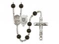  St. George/Coast Guard Centre Rosary w/Black Onyx Beads 