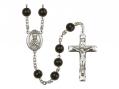  St. Henry II Centre Rosary w/Black Onyx Beads 
