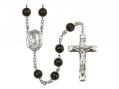  St. Jude Thaddeus Centre Rosary w/Black Onyx Beads 