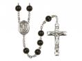  St. Lazarus Centre Rosary w/Black Onyx Beads 