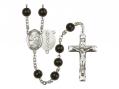  St. Luke the Apostle/Doctor Centre Rosary w/Black Onyx Beads 