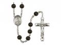  St. Peregrine Laziosi Centre Rosary w/Black Onyx Beads 