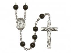  St. Teresa of Avila Centre Rosary w/Black Onyx Beads 