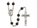  St. Theresa of Lisieux Centre Rosary w/Black Onyx Beads 