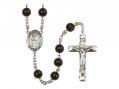  St. Juan Diego Centre Rosary w/Black Onyx Beads 