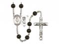  St. Christopher/Dance Centre Rosary w/Black Onyx Beads 