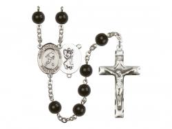  St. Christopher/Soccer Centre Rosary w/Black Onyx Beads 