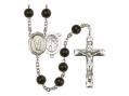  St. Sebastian/Gymnastics Centre Rosary w/Black Onyx Beads 