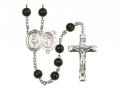 St. Sebastian/Dance Centre Rosary w/Black Onyx Beads 