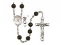  St. Christopher/Water Polo-Men Centre Rosary w/Black Onyx Beads 