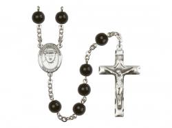  St. Damien of Molokai Centre Rosary w/Black Onyx Beads 