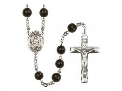  St. Dismas Centre Rosary w/Black Onyx Beads 