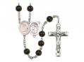  St. Sebastian/Gymnastics Centre Rosary w/Black Onyx Beads 