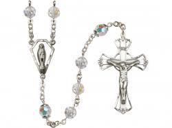  Rosary w/Swarovski Capped Our Father Beads 