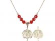  Novena Medal Birthstone Necklace Available in 15 Colors 