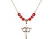  Wedding Rings Cross Medal Birthstone Necklace Available in 15 Colors 