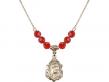  St. Teresa of Calcutta Medal Birthstone Necklace Available in 15 Colors 