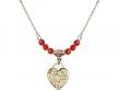  Guardian Angel Heart Medal Birthstone Necklace Available in 15 Colors 