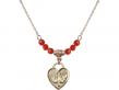  Confirmation Heart Medal Birthstone Necklace Available in 15 Colors 