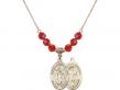  Divine Mercy Medal Birthstone Necklace Available in 15 Colors 