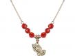  Praying Hands Medal Birthstone Necklace Available in 15 Colors 
