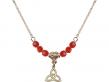  Praying Girl Medal Birthstone Necklace Available in 15 Colors 