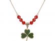  Shamrock Medal Birthstone Necklace Available in 15 Colors 
