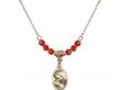  Madonna & Child Medal Birthstone Necklace Available in 15 Colors 