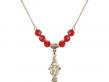  Miraculous Medal Birthstone Necklace Available in 15 Colors 