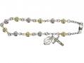  Rosary Bracelet w/Corregated Bead 