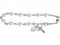  Rosary Bracelet w/Faux Pearl Bead 