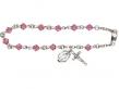 Rosary Bracelet w/Swarovski Rundell Bead in Assorted Colors 