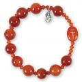  Rosary Bracelet w/Red Onyx Bead 