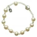  Rosary Bracelet w/Pearl Bead 