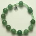  Rosary Bracelet w/Green Jade Bead 