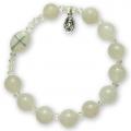  Rosary Bracelet w/White Jade Bead 