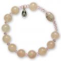  Rosary Bracelet w/Rose Quartz Bead 