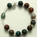  Rosary Bracelet w/Multicolor Onyx Bead 