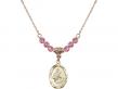  St. Gerard Medal Birthstone Necklace Available in 15 Colors 