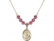  Confirmation Medal Birthstone Necklace Available in 15 Colors 