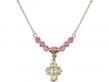  Communion 5-Way Medal Birthstone Necklace Available in 15 Colors 