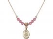  Matrimony Medal Birthstone Necklace Available in 15 Colors 