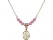  Chalice Medal Birthstone Necklace Available in 15 Colors 