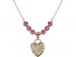  St. Michael the Archangel Medal Birthstone Necklace Available in 15 Colors 