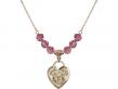  Communion Heart Medal Birthstone Necklace Available in 15 Colors 