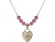  Graduation Heart Medal Birthstone Necklace Available in 15 Colors 