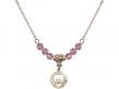  Claddagh Medal Birthstone Necklace Available in 15 Colors 