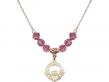  Claddagh Medal Birthstone Necklace Available in 15 Colors 